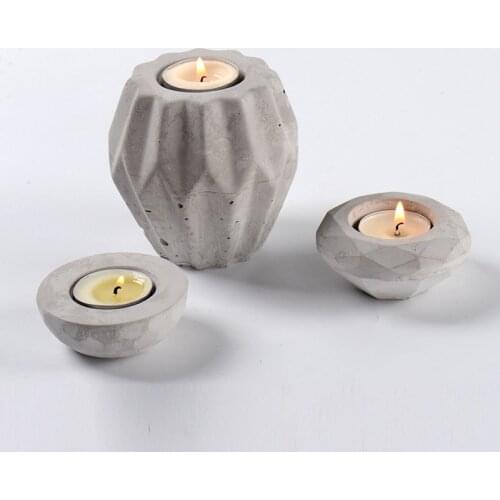 Candlestick Silicone Concrete Mold Handmade Cement Candle Hold Mould