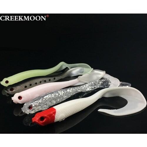 10pcs/Lot Soft Lures Bait 12.5cm 5.5g Sea Fishing Pvc Empty Belly Shad Swimbait Jigging Wobblers Artificial Bass Pike Tackle