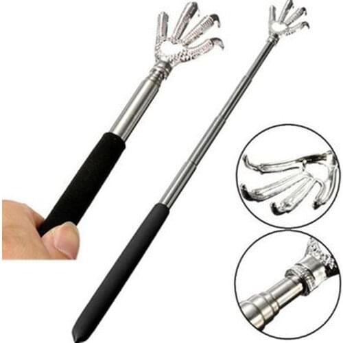 Adjustable Stainless Steel Claw Massager For Back Massage Telescopic Back Scratcher 22-59cm For Blood Circulation Relax