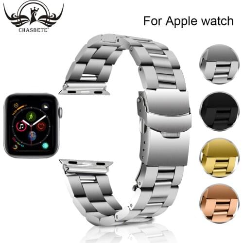 Stainless Steel Watchband 38mm 42mm for iWatch Apple Watch /Sport / Edittion 1/2/3/4 Series 40mm 44mm Strap Band Loop Belt Wrist