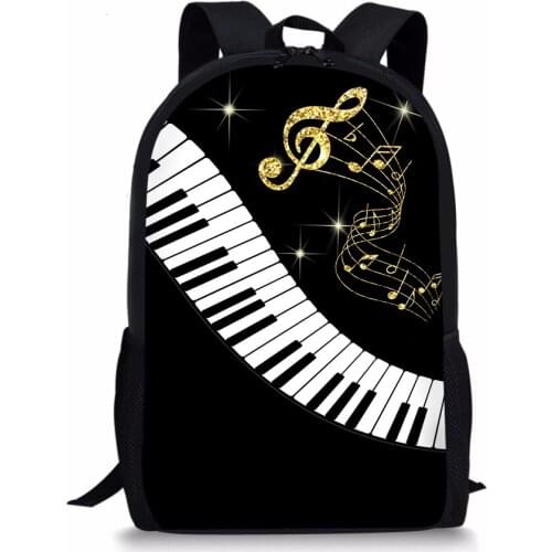 Backpack Fashion Men Computer Misical Note Bags Male Travel Leisure Student Laptop Backpack School Bags Boy Bookbag Girl