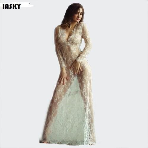 Sexy Deep V Lace swimsuit cover up Sarong Beach Dress Women Swimsuit Beachwear Beach Tunic Bathing Suit saida de praia