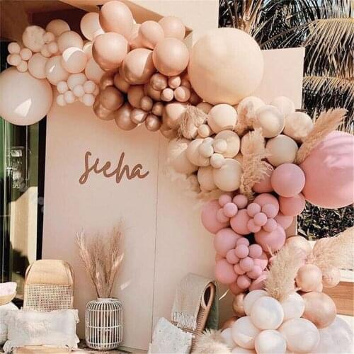 158pcs Rose Gold Metal Balloons Adults Happy Birthday Party Decor Kids Ballon Boy Girl Birthday Baloon Wedding
