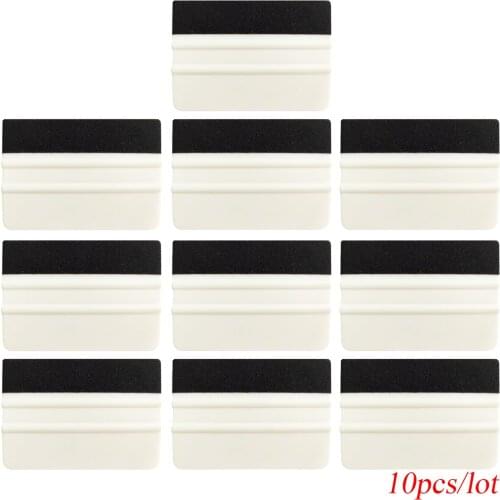 10pcs White Soft Felt Squeegee Vehicle Tint Tool Window Tinting Film Installation Tool for Car Wraps Professional Tools 10A43