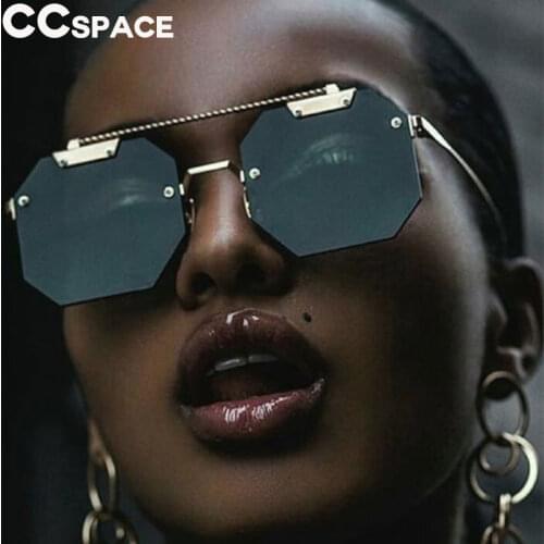 Cat Eye Rimless Sunglasses Men Women 2018 Fashion Shades UV400 Vintage Glasses Oculos 47818