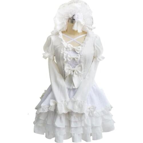 2017 Date A Live Kurumi Tokisaki White Wedding Cosplay Costume Wedding Dress