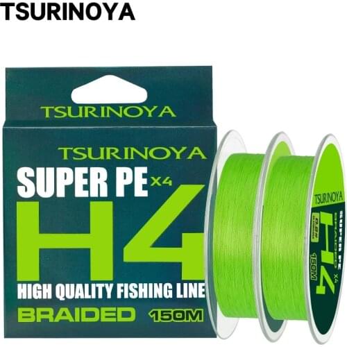 TSURINOYA 4 Strands Braided Fishing Lines 4LB 6LB 8LB Light Game TROUT Game H4 150m Multifilament PE Line AJING Long Casting