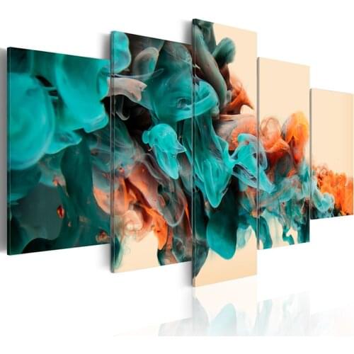 Cross Stitch DIY Colorful Painting Cloud 5D 5 Pcs Diamond Home Decor Picture Abstract Embroidery Pattern Full Round Drill Wall