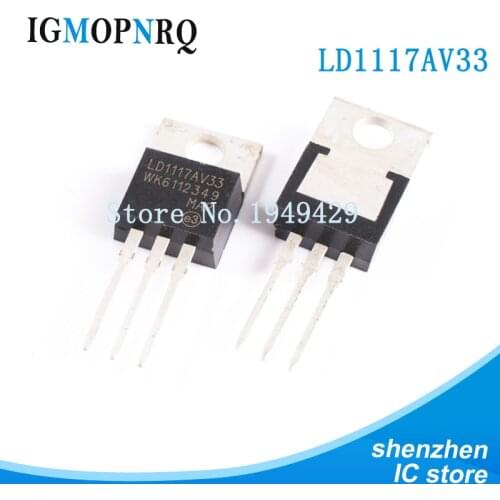 10PCS LD1117V33 TO-220 LD1117 3.3 LD1117AV33 TO220 3.3V 0.8A Positive New