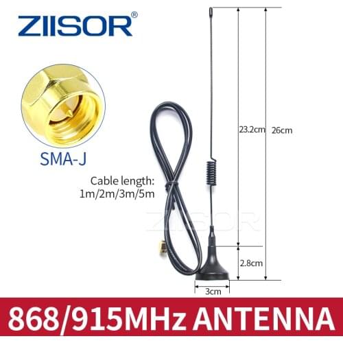 868MHz High Gain uhf Sucker Antenna 915M 4dBi SMA Male Omnidirection Wifi Antenna for Wireless Module base 3cm