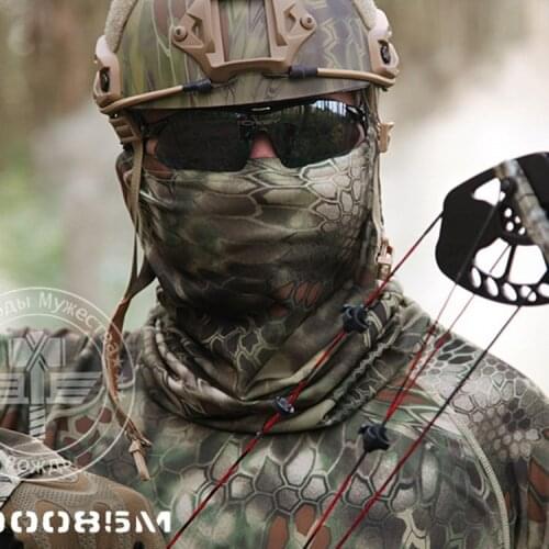 Outdoor Sport Bandana Military Tube Scarf Fishing Cycling Tactical Hiking Face Cover Neck Gaiter Half Mask Headband Men Women