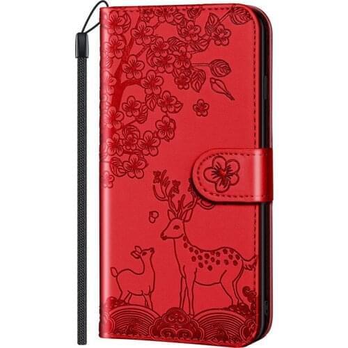 Plum Embossing Flip Case For iPhone 11 12 13 Pro Max 12 13 Mini X XR XS Max SE2020 6 6s 7 8 Plus Shockproof Protection Flip Case