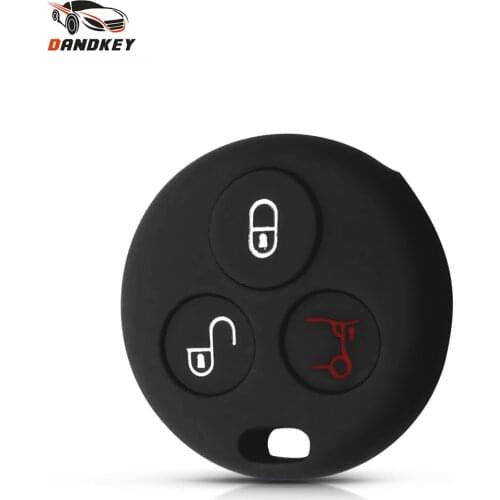 Dandkey Silicone Key Cover Case Shell Remote Protector Cover For Mercedes Benz Smart City Roadster Fortwo Car Styling 3 Buttons
