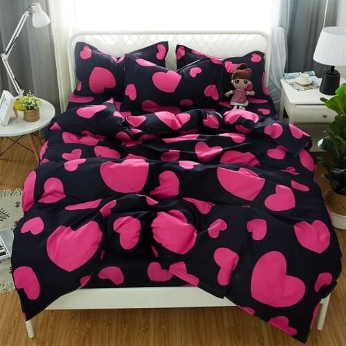 Love Heartbeat Feeling Children kids Bedding Sets Soft Duvet Cover Bed Sheet Pillowcase Bed Cover Linens Bedclothes Baby Gift