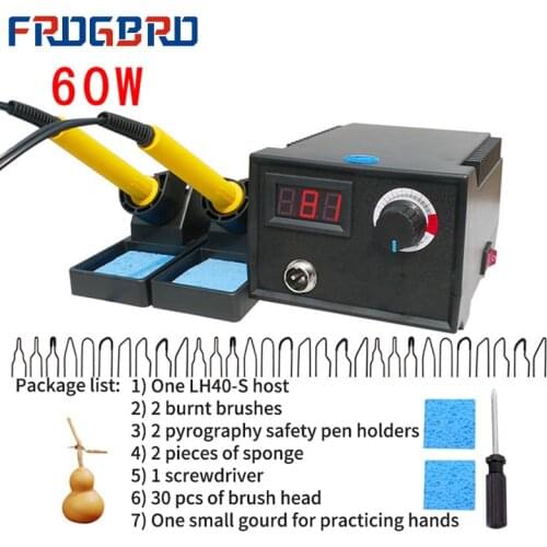 FROGBRO Electric Soldering Iron Pyrography Machine Adjustable Temperature Welding Iron Kit Professional Wood Burning Machine