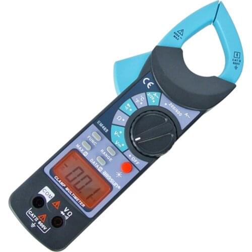 Clamp Meter DC AC Voltage Current w/ 1999 Reading + 37mm Jaw Opening Resistance Diode Audible Continuity Temperature