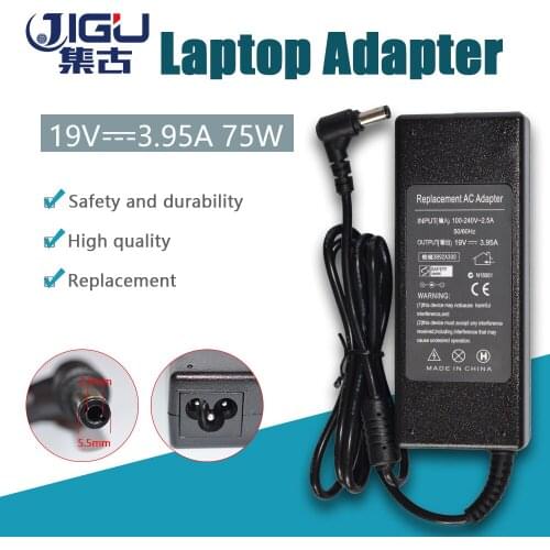 JIGU 19V 3.95A 5.5*2.5MM 75W Replacement For Toshiba For Satellite c670-16k a300-14t c870-c7w Laptop AC Charger Power Adapter