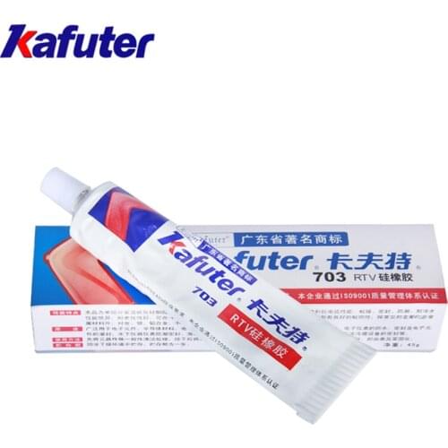 Kafuter K-703 45g Adhesive White Sealant Silicone Rubber Glue For Glass Metal Plastic Tiles Waterproof Insulation
