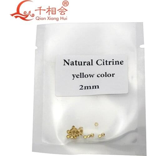 Round shape dia mond cut beautiful natural citrine yellow gem stone