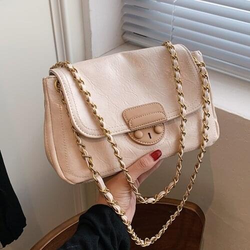 Fashion Women Pu Leather Chain Shoulder Messenger Bags Designer Ladies Small Handbags Tote Bag High Quality Ladies Crossbody Bag