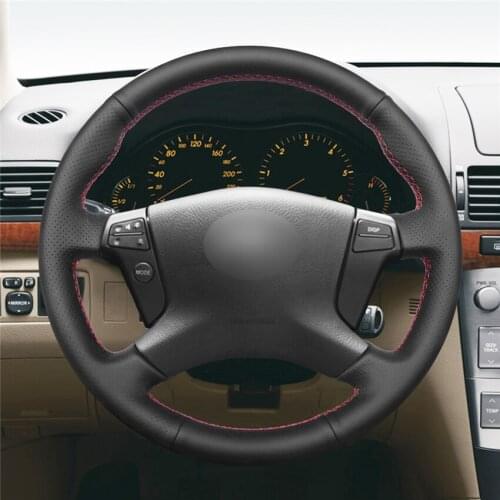 DIY Anti-Slip Wear-Resistant Steering Wheel Cover For Toyota Avensis 2003-2008 Car Interior Decoration