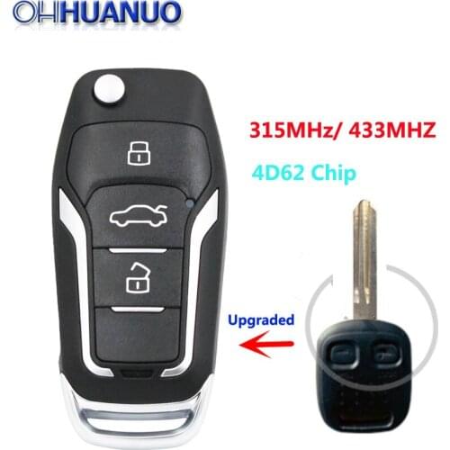Upgraded Flip Remote Car Key Fob 315MHz/ 433MHZ 4D62 For Subaru Impreza Forester Outback With Uncut Blade NSN14