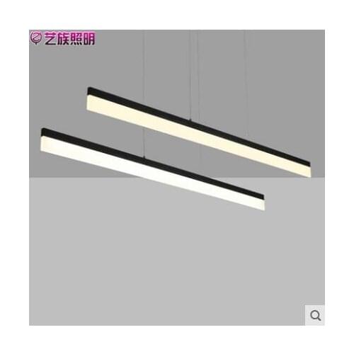 Strip office chandeliers creative personality lamps rectangular modern studio lights simple led office chandeliers