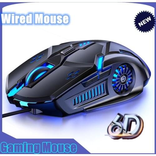 Usb Gaming Mouse Wired Mouse 6D 4-Speed DPI RGB light Gaming Mice for PUBG mute Gamer Mice for pc Computer Laptop