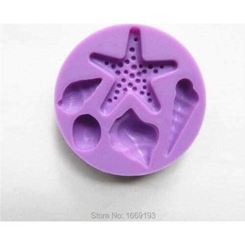 Five Shells Shape Sugarcraft Cake Decorating Fondant Tools Cookies And Muffins Craft Molds,Direct Selling
