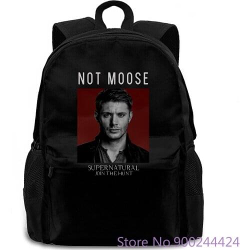 Dean Not Moose Supernatural Jensen Ackles Join The Hunt Winchester women men backpack laptop travel school adult
