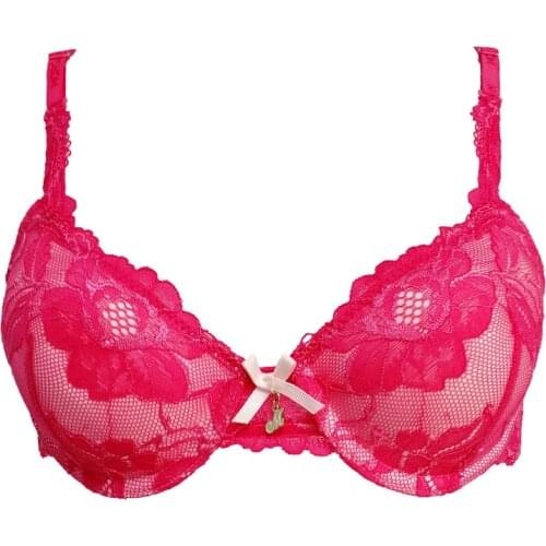 Sexy Fashion Bra Rose Red Lace Bowknot Underwire Comfortable Sexy Bra for Women/female Underwear Present Lingerie Gift BRB021