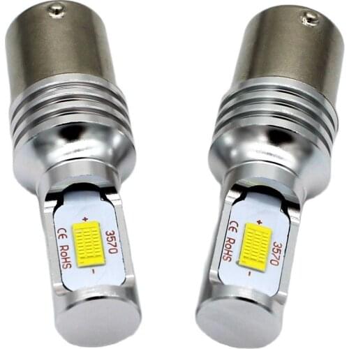 2pcs P21W LED S25 1156 BA15S 1157 BAY15D T25 T20 7440 7443 W21W LED Car Lights 2000Lm Turn Signal Reverse Brake bulbs 12V 24V