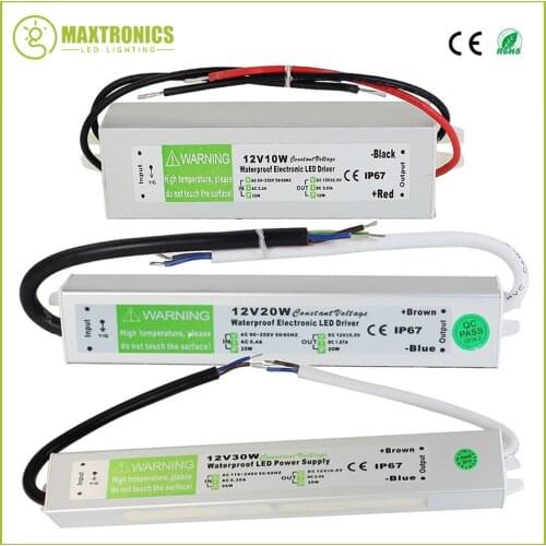 Led Driver Transformer Power Supply Adapter AC90-250V to DC12V/24V 10W-150W Waterproof Electronic outdoor IP67 led strip lamp