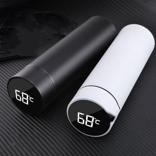 500ml Keep Water Bottle Thermal Thermos Leak Proof Eco-friendly Temperature Display Vacuum Insulated Cup Travel Coffee Mug Therm
