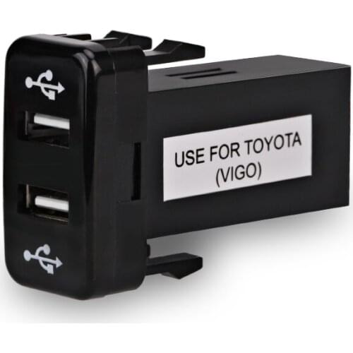 USB Charger Adapter Port Socket For Toyota Interface 12v USB Charger Car Cigarette Lighter Socket Adapter Port For Toyota VIGO