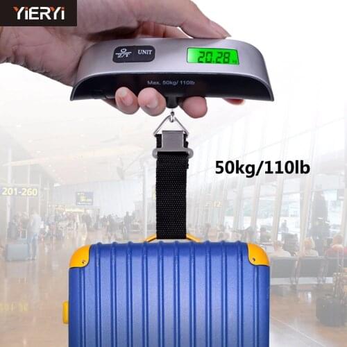 Yieryi Stylish 50kg/10g Weight LCD Display Portable Electronic Travel Hanging Hook Luggage Pocket Exact Weight Measurer Scale