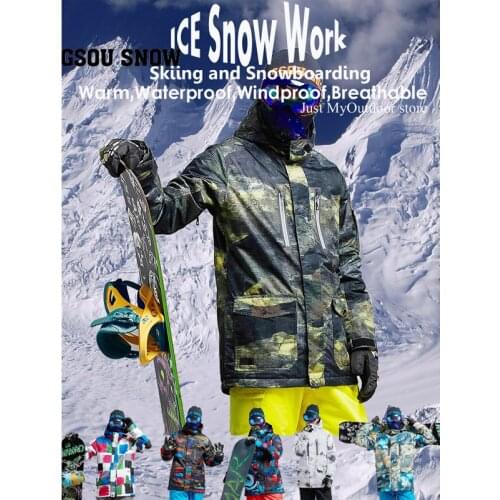 High Quality Mens Snow Suit Wear Outdoor Sports Skiing Jackets 10k Waterproof Windproof Snowboarding Coats Costumes Brand Male
