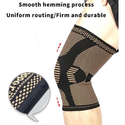 1PC Knee Pad Copper Knee Brace Knee Support Mats Sports Riding Protection Elastic Nylon Fitness Gear Running Basketball Supplies