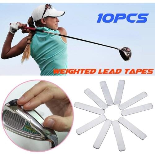 10 PCS Golfer Adhesive Lead Tape Strips Add Power Weight To GOLF CLUB Tennis Racket Iron Putter Racquets Golf Accessories