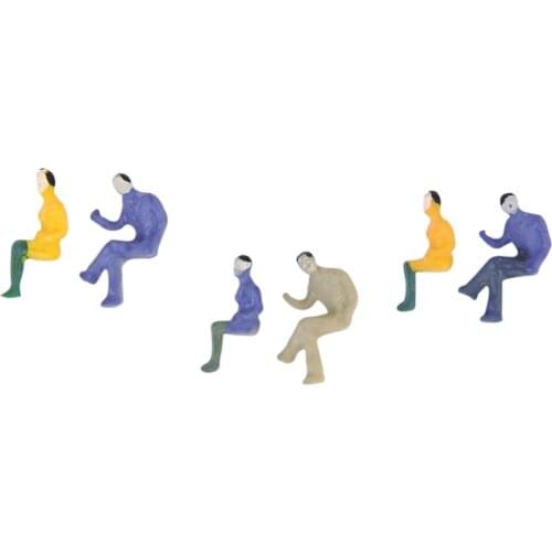 100 Lot Painted Model Train Seated Figures People Passengers 1:100 HO TT Scale