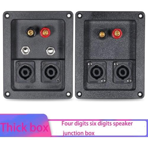 2 pcs Six Speaker Junction Box Cannon Head Female Mic Head Socket Binding Post Stage Audio Accessories Wiring Backplane