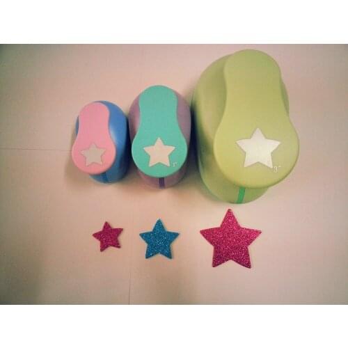 Free shipping 3pcs star design of craft punch with 3 size (3 inch+2 inch+1.5 inch )eva Punch Scrapbook punch Paper Punches