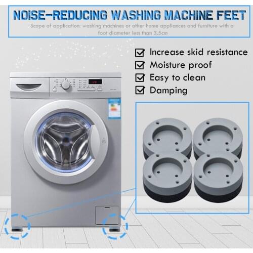 4pcs Anti-slip And Noise-reducing Washing Machine Feet Non-slip Mats Refrigerator Anti vibration pad Kitchen Bathroom Mat