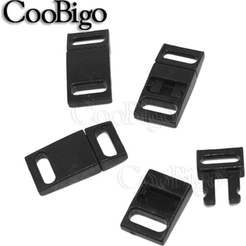 500pcs Plastic Black Safety Breakaway Buckles 3/8"(10mm) For Bra Pets Collar Paracord Webbing Garment Bag DIY Parts Accessories