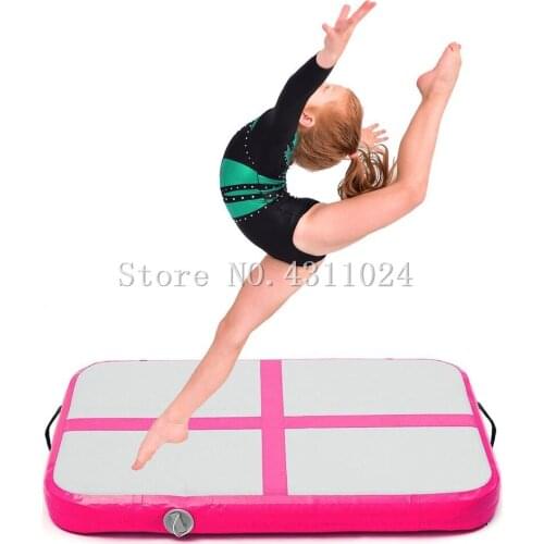 Free Shipping 0.6x1x0.2m Inflatable Gymnastics AirTrack Tumbling Air Track Floor Trampoline Electric Air Pump for Home Use