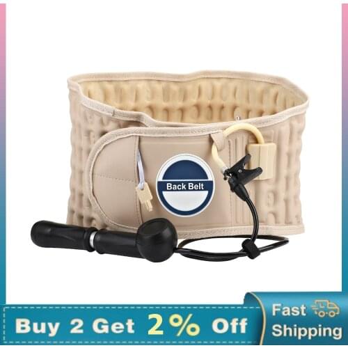 Back Decompression Waist Belt Back Massager Pain Relief Lumbar Relax Inflatable Traction Belt Air Waist Support Lumbar Massager