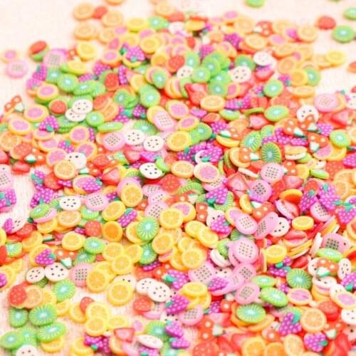 DIY Craft Strawberry Lemon Fruits Decoration Addition For Slime Soft Pottery Fruit Slices Slime Accessories Filler Materials