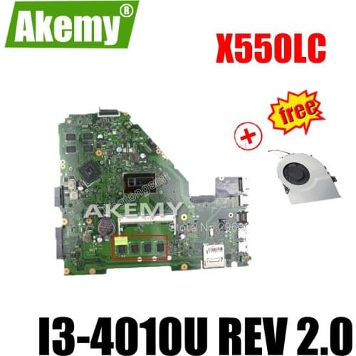 For Asus X550LD X552L X550LC A550L Y581L X550L K550L DX992L Motherboard X550LC REV2.0 Mainboard I3-4010U GT720 4GB 100% tested