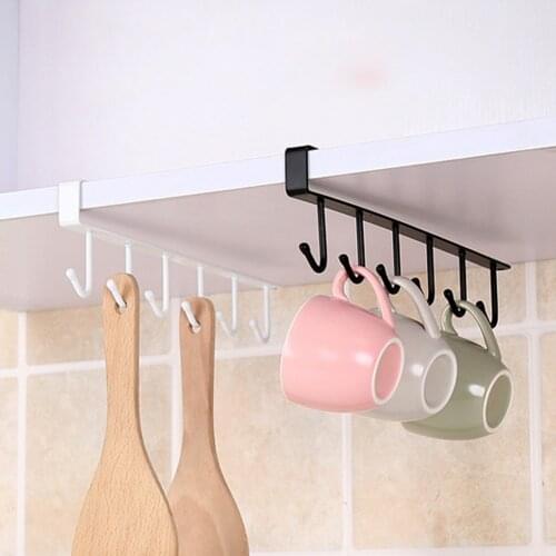 Home Multifunction Matel Hook Coffee Cup Storage Holder Cupboard Mug Holder Shelf Mug Hooks Rack Hanger For Kitchen Accessories