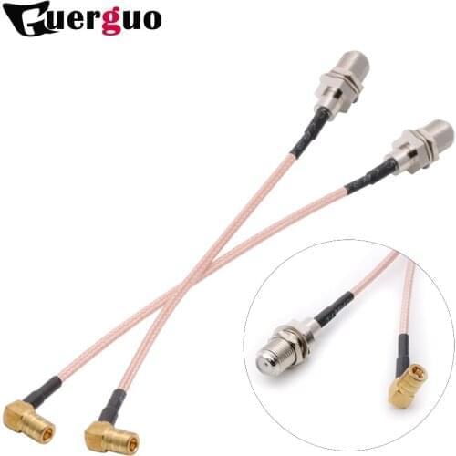 F female to SMB female right angle RA RF jumper cable 15cm 6inch RF Coaxial Soldering Cable